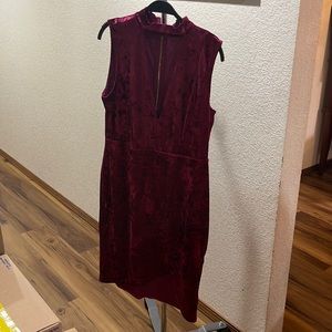 Maroon Velvet Dress